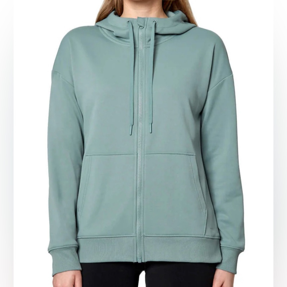 Mondetta Women's Performance Kangaroo Pocket Moisture Wicking Full Zip Hoodie